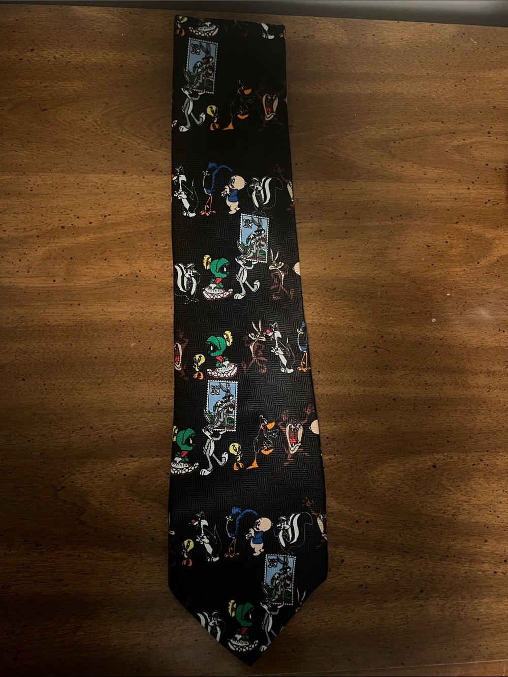 Vintage 90s Looney Tunes Character Print Men's Tie